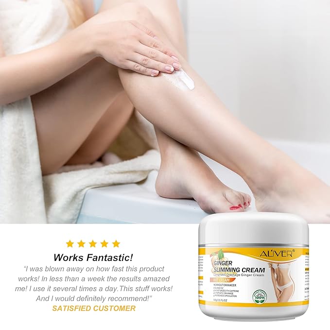 Anti Cellulite Slimming Cream Gel, Hot Cream, Ginger Fat Burning Weight Loss Full Body Fat Burning Cream for Belly, Perfect for Cellulite, Soothing, Relaxing, Tightening & Slimming