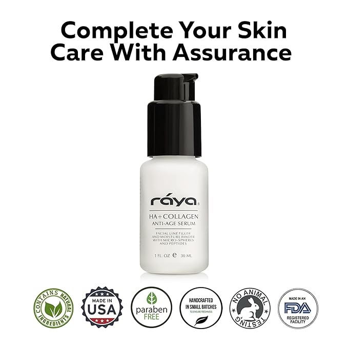 RAYA HA + Collagen Serum (502) | Premium Anti-Aging Serum for Face | Intensive Face Moisturize Serum | Helps Reduce Age Lines and Wrinkles | Firms and Softens Skin for All Ages