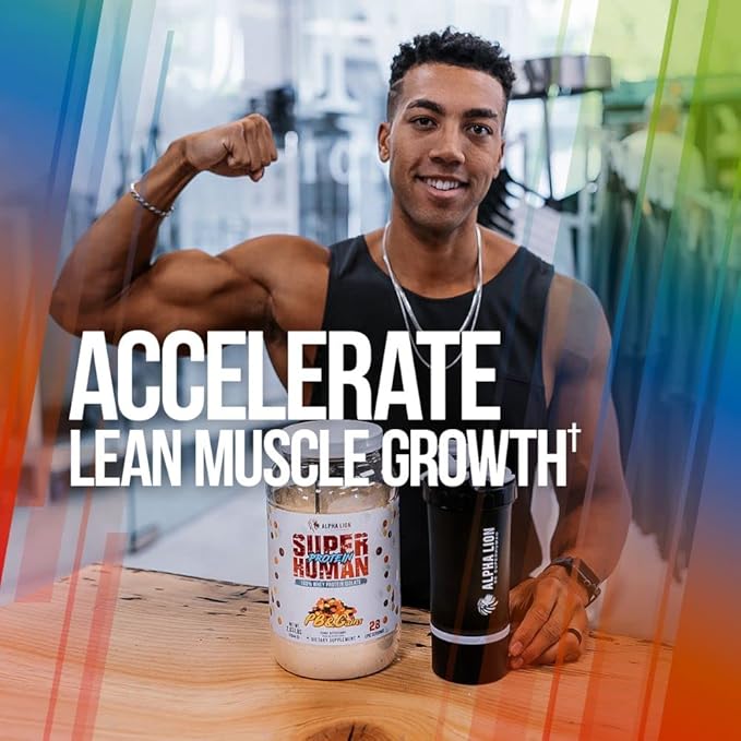 ALPHA LION Superhuman Whey Protein Powder, Great Tasting Pure Whey Protein Isolate, Low Carb, Low Sugar, No Bloat Post Workout, Muscle Recovery & Growth (28 Servings, Anabolic Cereal)