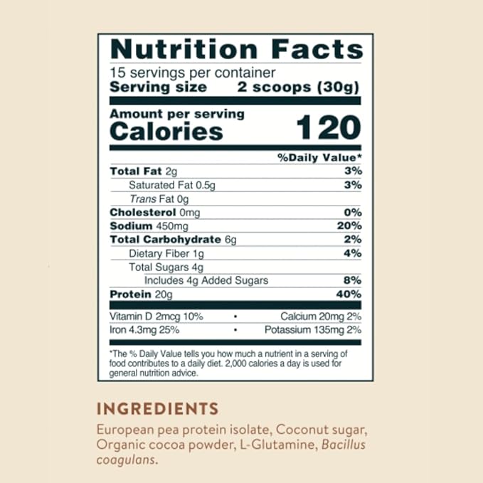 BETHANY'S PANTRY Digestive Support Protein - Probiotics for Digestive Health – Cocoa - Clean Lean Protein - Premium Vegan Pea Protein Powder – Plant Based - 20 Servings, 1lb (Pack of 1)