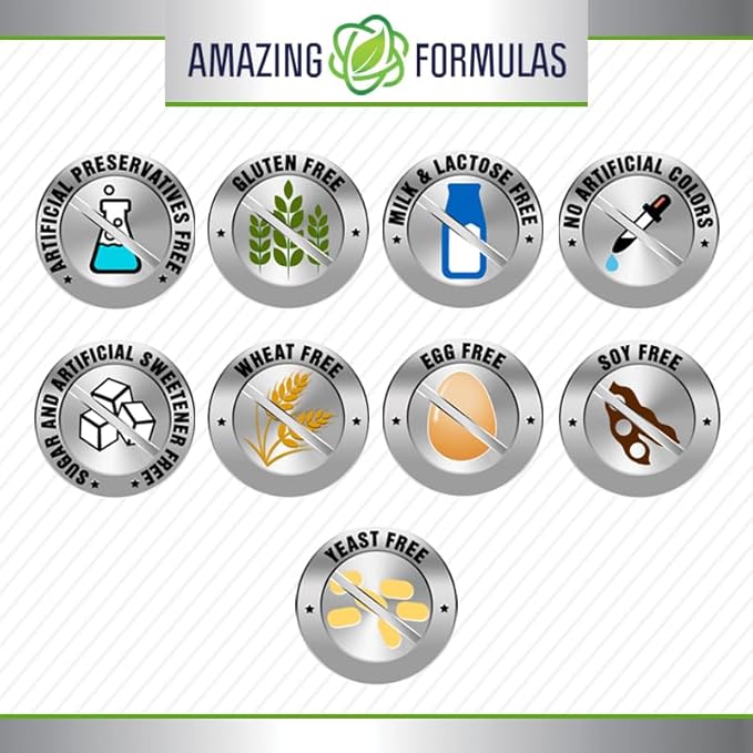 Amazing Formulas Beta Alanine Supplement | 2250 Mg Per Serving | 120 Capsules | Non-GMO | Gluten-Free | Made in USA