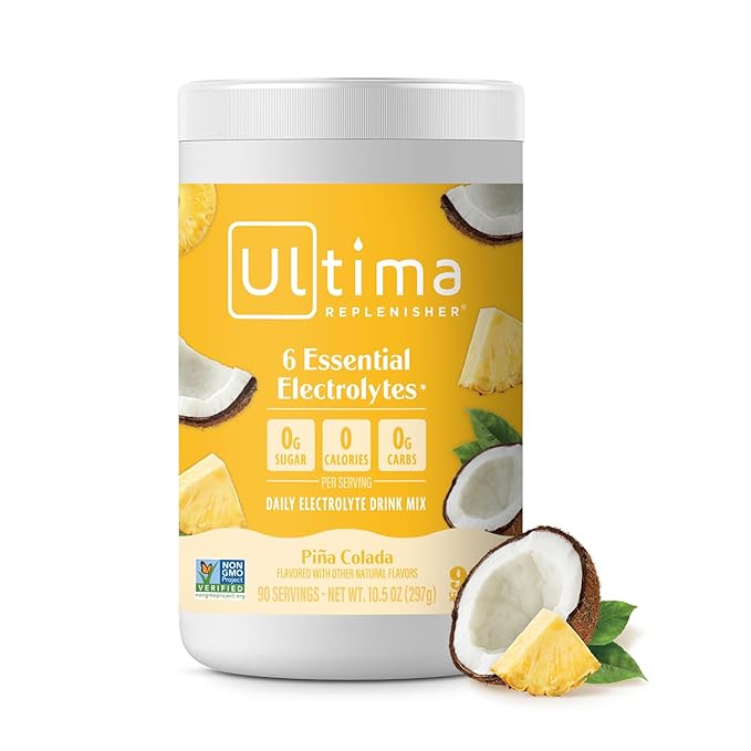 Ultima Replenisher Mocktini Electrolyte Drink Mix – Piña Colada, 90 Servings – Hydration Powder with 6 Electrolytes & Trace Minerals – Keto Friendly, Non-GMO & Sugar-Free Electrolyte Powder