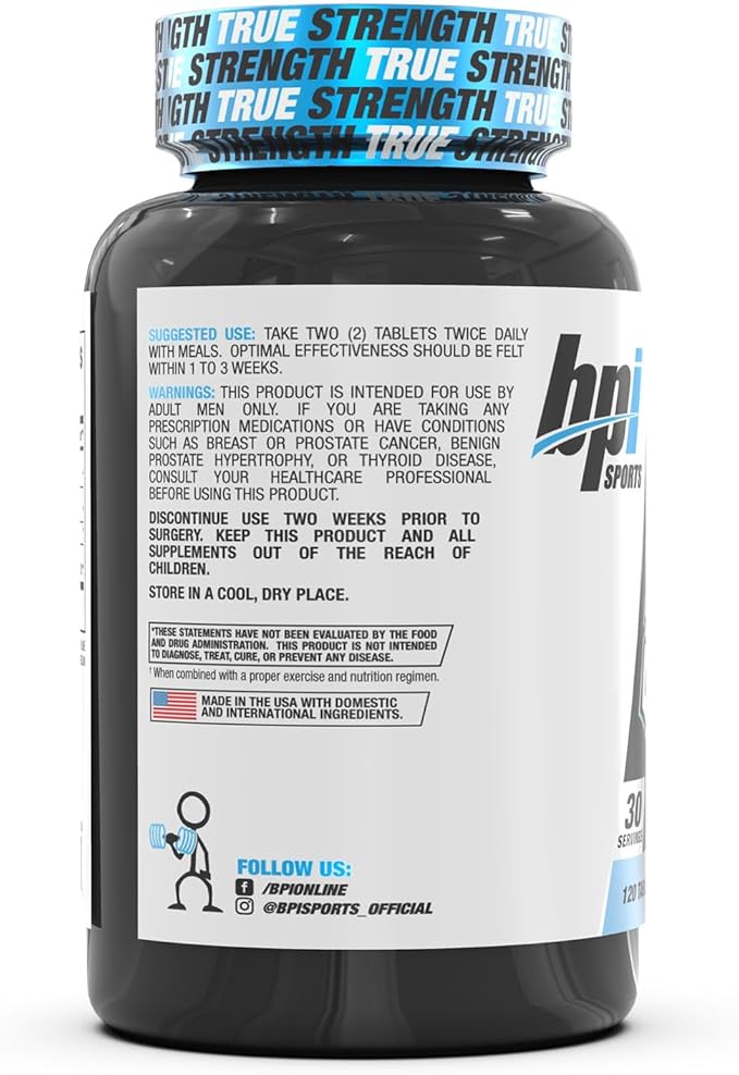 BPI Sports Best Test - Testosterone Booster for Men - Muscle Recovery, Testosterone Support Supplement, Natural Stamina, Energy Increase & Metabolism Support - 30 Servings