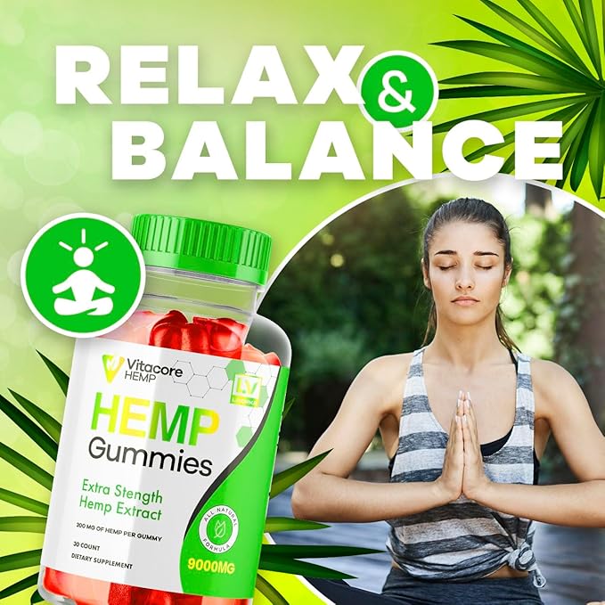5 Pack - Vitacore Gummies - Vitacore Hemp 150 Gummies for 5 Months, Vitacore Hemp Gummies 9000 MG Per Bottle, Vitacore Gummies Me with Great Taste, Vita Core Gummies.