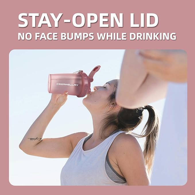 3 Pack Shaker Bottles for Protein Mixes, 17 oz Small Protein Shaker Bottle with Handle, Gym Shaker Cups with Blending Ball for Pre Workout, BPA-Free & Dishwasher Safe (Black, White, Pink)