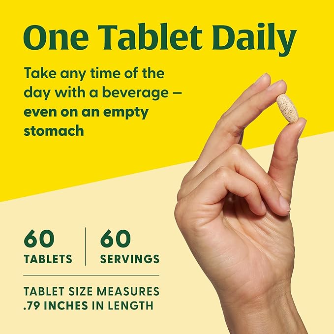 MegaFood Men's 55+ One Daily - Multivitamin for Men with Vitamin B12, Vitamin C, Vitamin D & Zinc - Optimal Aging & Immune Support Supplement - Vegetarian - Made Without 9 Food Allergens - 60 Tabs