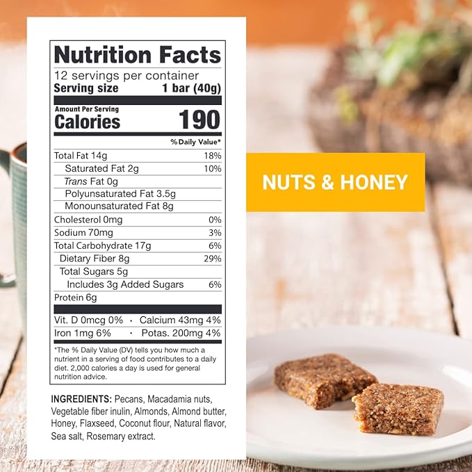 Prolon Fast Bars | Keto, Gluten Free, Dairy Free, Plant Based Protein, For Intermittent Fasting | Developed to Not Break a Fast | Variety Pack | Nuts & Honey, Chocolate Chip, Coconut Macadamia, 24 Ct