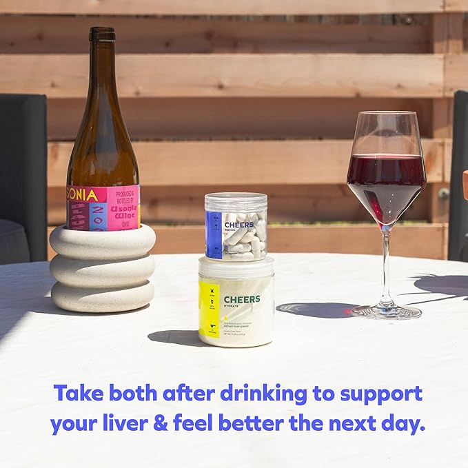 Cheers Classic Combo | Restore + Hydrate | Rehydrate & Feel Better After Drinking | DHM, L-Cysteine, B-Vitamins, Electrolytes | 12 Doses Each | Liver Support | Electrolyte Supplements