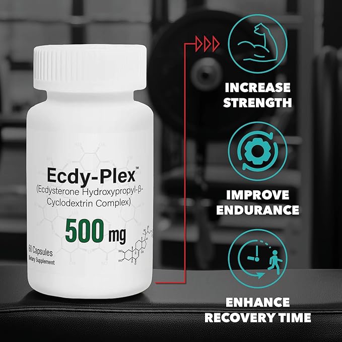 Gorilla Mind Ecdysterone - Complexed with Hydroxypropyl-β-Cyclodextrin for Enhanced Bioavailability (500 mg x 60 Capsules)