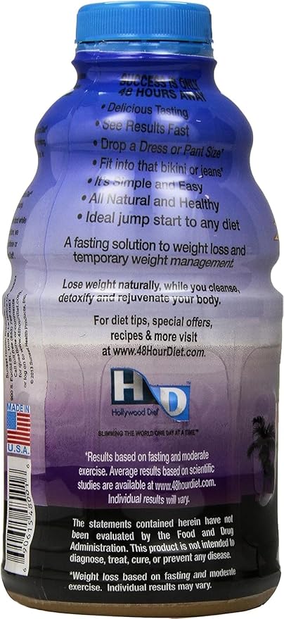 48-Hour Miracle Fruit Juice Cleanse Diet 3-Pack, Detox Cleanse for Weight Loss & Rejuvenation, Food Replacement, Fast Acting Diet, Delicious & Tasty Formula, 32 Fl. Oz.