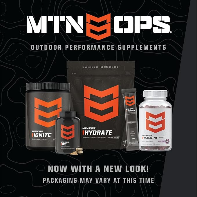 MTN OPS Enduro Nitric Oxide Stim Free Pre Workout | Magnesium Citrate, L Arginine & L Citrulline Caffeine Free Preworkout | 30 Serving Rocky Mountain Ricky