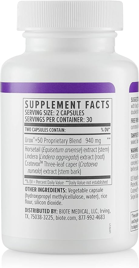 bioTE Nutraceuticals - Urox+ - Bladder Health (60 Capsules)