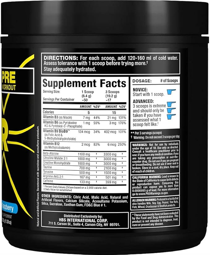 ALLMAX IGNITER Sport, Blue Raspberry - 330 g - Pre-Workout Formula - with Caffeine, L-Citrulline, L-Arginine, Creatine & Beta Alanine - Up to 50 Servings