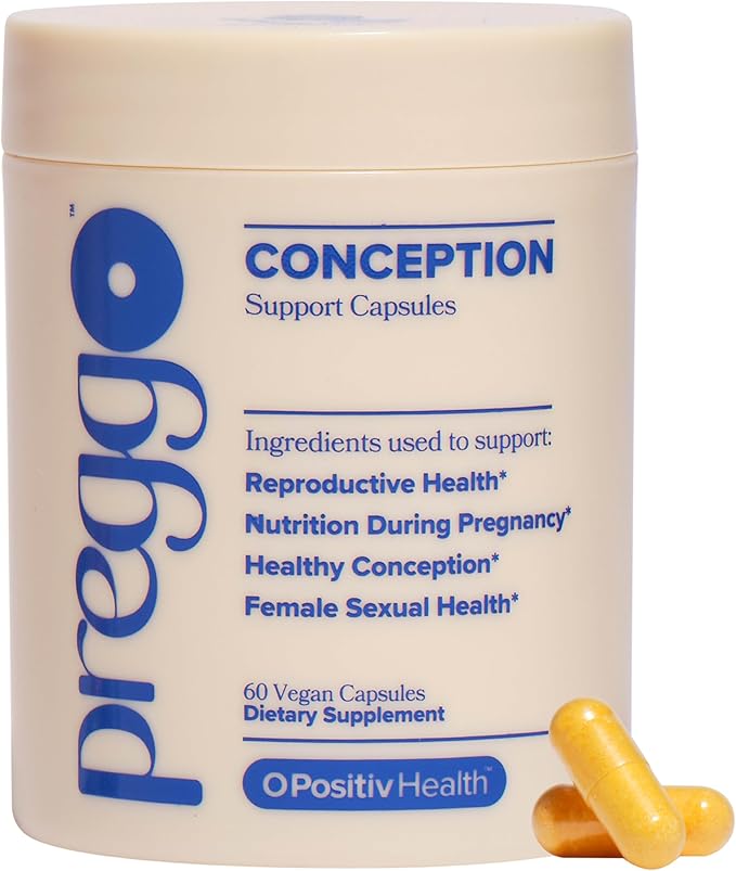 PREGGO Conception Support Capsules for Women - OBGYN-Formulated Pre Prenatal Vitamins with Clinically-Studied Ingredients - CoQ10, N-Acetyl Cysteine - Female Sexual Health, 60 Count (Pack of 1)