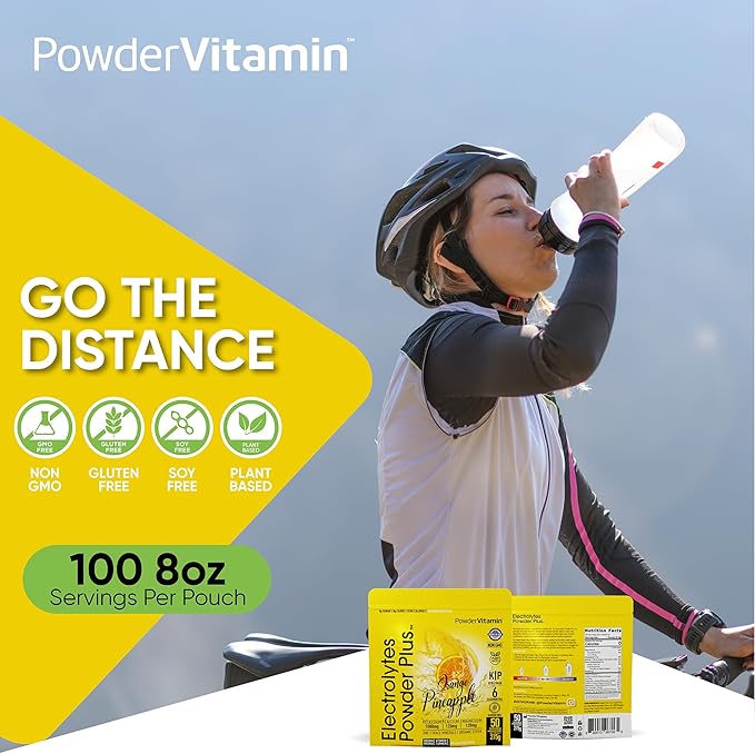 Electrolytes Powder Plus (50 Servings), 0 Calorie Keto, 0 Sugar, No Maltodextrin,1000mg Potassium,120mg Calcium,120mg Magnesium, Hydration Powder (50 Servings, Orange Pineapple)