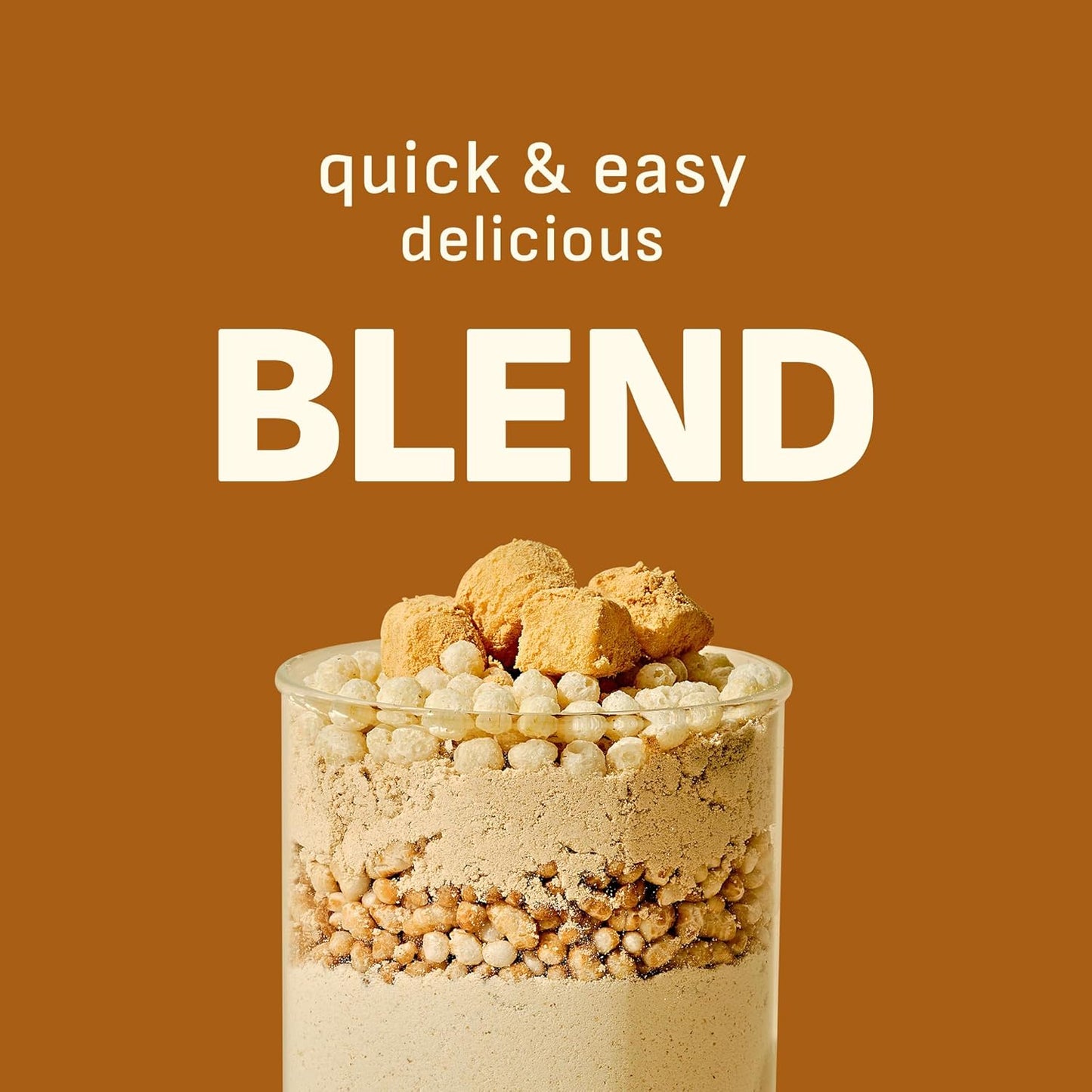 Brown 17Grains Protein Shake, 20g Protein, Low Sugar, Keto-Friendly Meal Replacement Shake, 22.22oz, 14 Servings, With Crunchy Protein Crisps