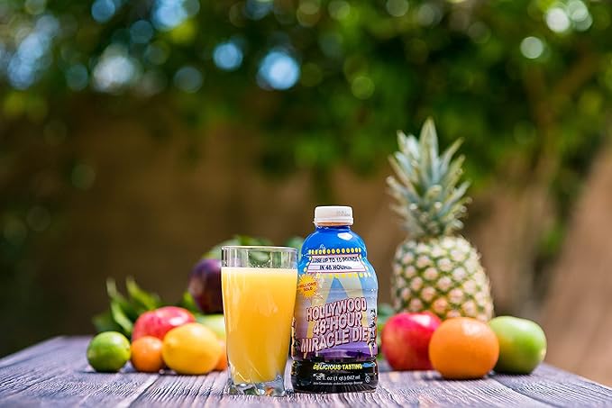 48-Hour Miracle Fruit Juice Cleanse Diet 12-Pack, Detox Cleanse for Weight Loss & Rejuvenation, Food Replacement, Fast Acting Diet, Delicious & Tasty Formula, 32 Fl. Oz.