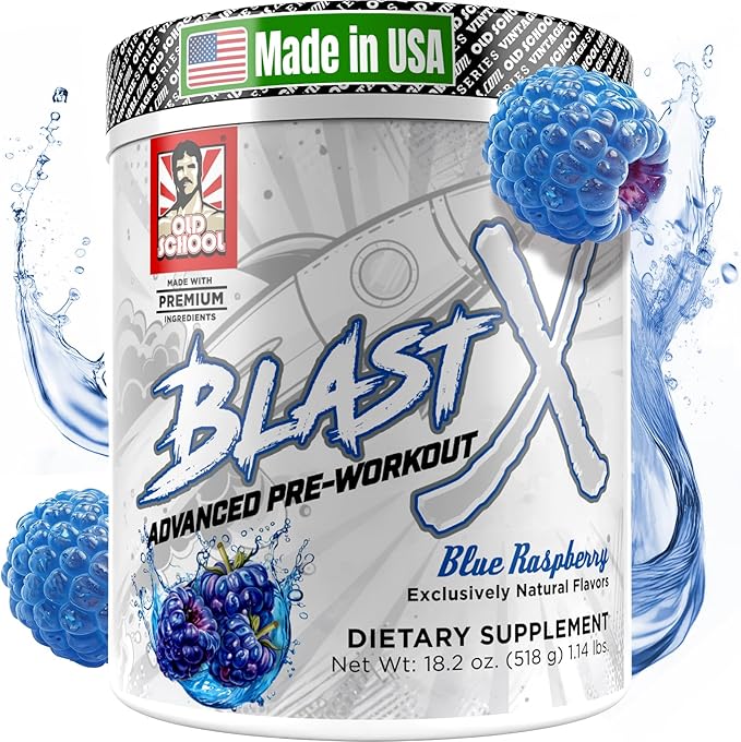 Blast X Advanced Pre Workout Powder, Intense Energy Booster Preworkout for Men & Women, Natural Caffeine + ZumXR®, Beta Alanine, Citrafuze™, L-Citrulline & Taurine for Strength, Focus & Endurance