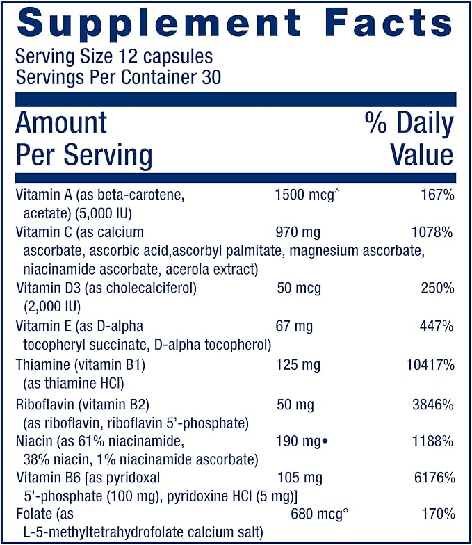 Life Extension Mix™ Capsules, high-Potency, Advanced Vitamin, Mineral, Fruit & Vegetable Formula, Vitamin C, B, D, E, Magnesium, for Whole-Body Health, Healthy Aging, Gluten-Free, 360 Capsules