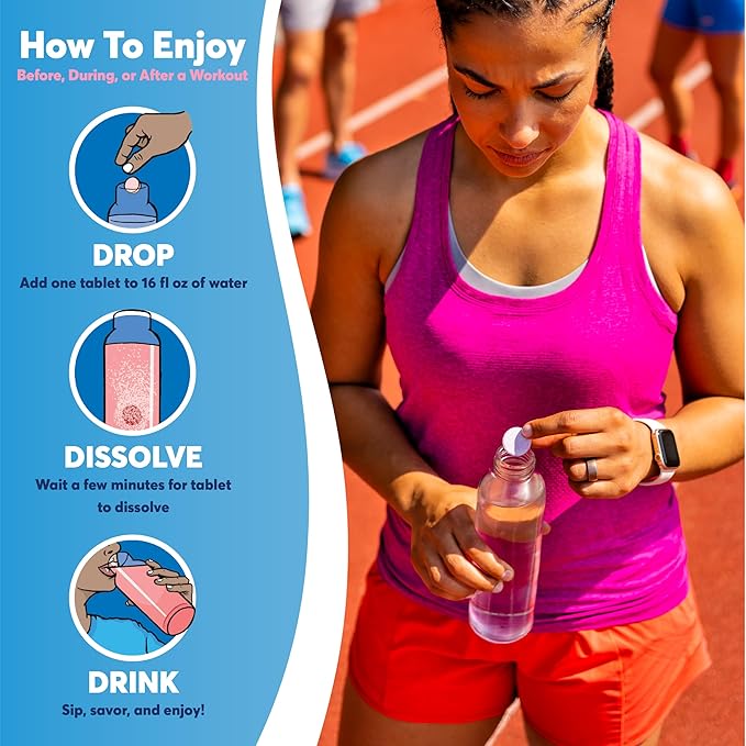 Nuun Sport + Caffeine Electrolyte Tablets - Dissolvable in Water, Fresh Lime Flavor, 5 Essential Electrolytes for Hydration, 1g Sugar Drink Mix, Vegan, Non-GMO, 8 Pack (80 Total Servings)