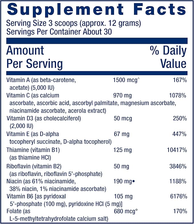 Life Extension Mix™ Powder, high Potency, Advanced Vitamin, Mineral, Fruit & Vegetable Formula, Vitamin B, C, D, E, Magnesium, for Whole-Body Health, Healthy Aging, Gluten-Free, 12.70 oz