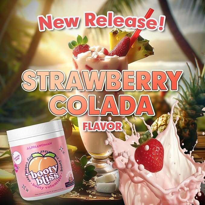 ⢠Creatine for Women ⢠Pre Workout Women ⢠Booty Builder ⢠Keto Friendly ⢠Collagen ⢠Pump It Up for The Perfect Peach ⢠30 SRV - Strawberry Colada Flavor (Strawberry Colada)