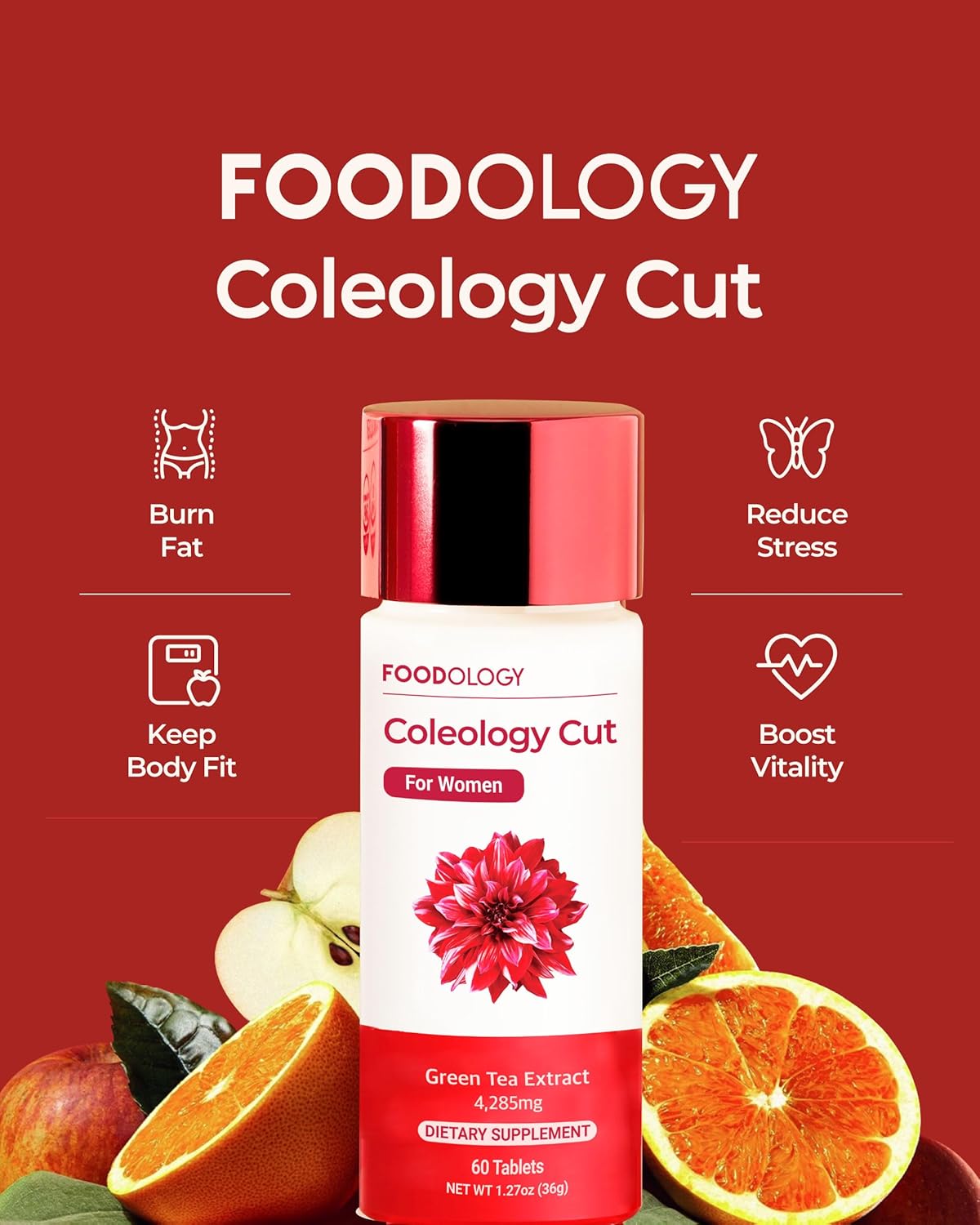 Coleology Cut (Pack of 1-60 Tablets, 30 Days) - Green Tea Extract. Vitamins & Minerals.
