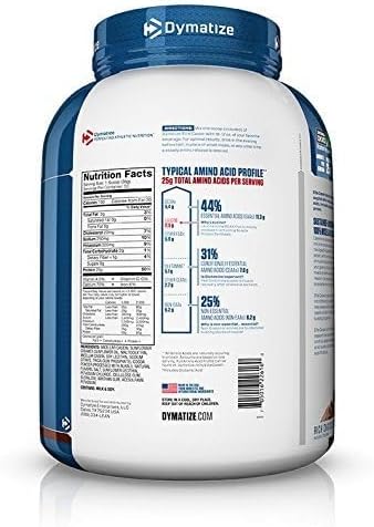 Dymatize Elite Casein Protein Powder, Slow Absorbing with 25g Protein, BCAAs & Leucine for Muscle Building and Overnight Recovery, Rich Chocolate, 4 Pound
