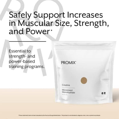 ProMix Creatine Monohydrate Powder, Unflavored - 180 Servings, 5g of Micronized Creatine per Serving - Increase Muscle Gain, Strength & Power & Supports Recovery - Gluten-Free