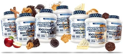 VMI Sports Protolyte 100% Whey Protein Isolate | + Electrolytes & Enzymes | Zero Sugar – Keto Friendly - Lactose Free | 21-25g Protein for Muscle Growth – Recovery – Hydration