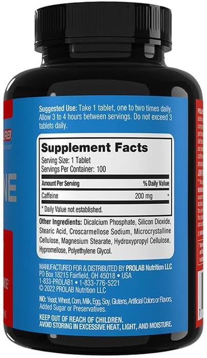 ProLab Caffeine Tablets 100 Count