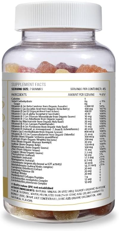 ACTIF Women Age 60+ Gummies with 25+ Advanced Factors and Probiotics - Non GMO, Made in USA, 90 Count