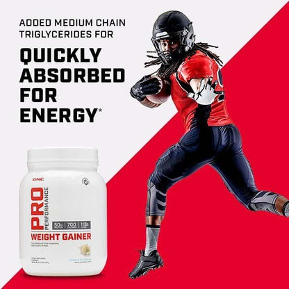 GNC Pro Performance Weight Gainer Protein Powder | Increase Muscle Mass | Banned Substance Tested | Strawberries and Cream | 6 Servings