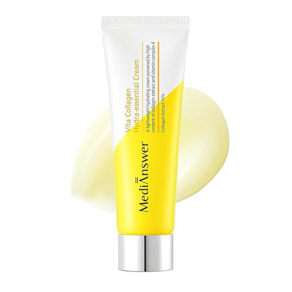 About Me [MediAnswer] Vita Collagen Hydra Essential Cream, K-Beauty Moisturizing Gel Cream with 70% French 500Da Collagen & 10,000ppm Multi-Vitamin Complex, Anti-Aging Treatment (50ml/1.69 fl oz)