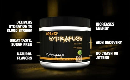CONTROLLED LABS Orange HydraPush Electrolyte Powder, 60 Servings - Advanced Sugar-Free Hydrating Recovery Drink Mix with Coconut Water & Taurine - Boost Energy & Increase Endurance (Watermelon)