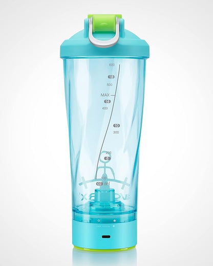 VOLTRX Electric Shaker Bottle - VortexBoost Portable USB C Rechargeable Protein Shake Mixer, Shaker Cups for Protein Shakes and Meal Replacement Shakes, BPA Free, Waterproof, Colored Light Base, 24 oz