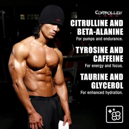 CONTROLLED LABS White Flood Plus, 20 Serv, Workout Optimizer, Endurance & Nitric Oxide Enhancement for Workouts and Training (Electric Lemonade)
