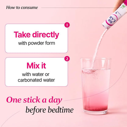 BB LAB Good Night Low Molecular Collagen Powder Stick Supplement, Halal Certified, Korean Marine Collagen, Fish Collagen Peptides, Vitamin C, Glycine, Fast Absorption, Mix Berry Flavor