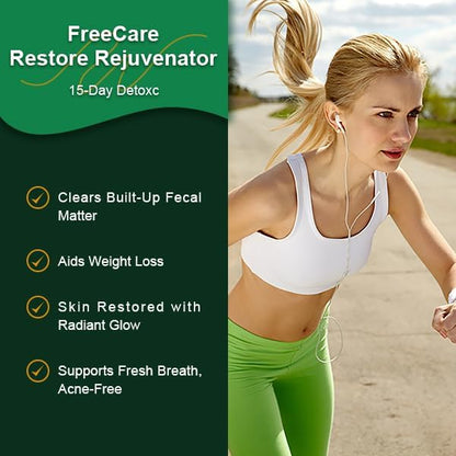 FreeCare 15 Day Gut Cleanse, Colon Broom Cleanser & Detox for Weight Loss, Best Weight Loss Pills for Women & Men, Laxatives for Weight Loss Fast, Super Colon Cleanse Products, 40 Capsules, 2 Daily