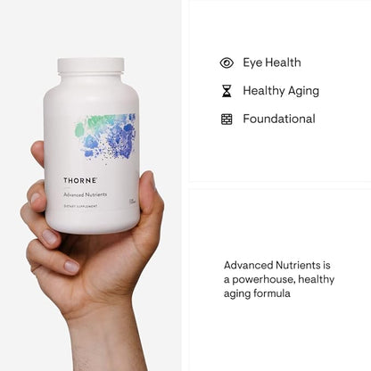 THORNE Advanced Nutrients - Multivitamin and Mineral Supplement with Nicotinamide Riboside - Foundational Support, Healthy Aging and Eye Health - Gluten-Free, Soy-Free - 240 Capsules - 30 Servings
