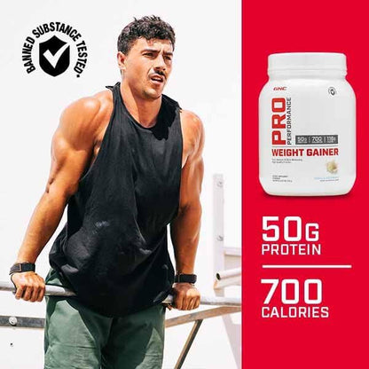 GNC Pro Performance Weight Gainer Protein Powder | Increase Muscle Mass | Banned Substance Tested | Double Chocolate | 6 Servings