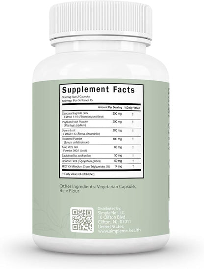 Colon Cleanse Detox, Natural Constipation Relief for Adults, Fast Bloating Relief Colon Cleanser for Women & Men, 30-Day Gut Support Weight Management, 1 Day Detox Cleanse, 30 Capsules
