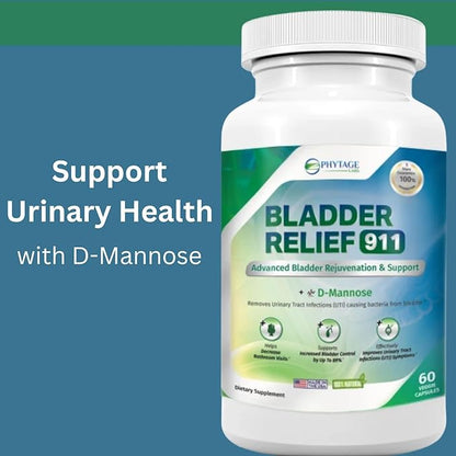 Bladder Relief 911 Detoxifying Strength - for Men and Women Provides Bladder Support, 60 Veggie Capsules - 3 Pack