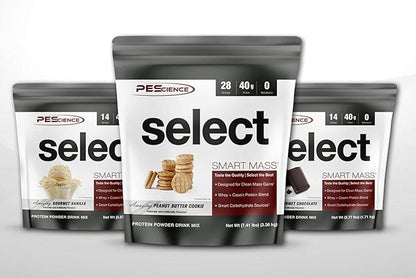 PEScience Select Smart Mass, Gourmet Vanilla, 28 Servings, Clean Mass Gainer Powder