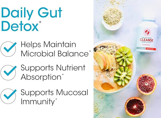 Silver Fern Gut Rehab Kit - 30 Day Supply - Cleanse Daily Detox (1 Bottle = 120 Capsules) & Ultimate Probiotic (1 Bottle = 60 Capsules) - Immunoglobulins & Spore Forming Probiotics