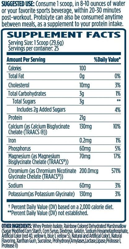 VMI Sports | ProtoLyte Whey Isolate Protein Powder | Low Calorie Whey Protein Powder for Weight Loss | Protein Powder for Muscle Gain | Digestive Enzymes | Non-GMO (Marshmallow Charms, 1.6 Pounds)