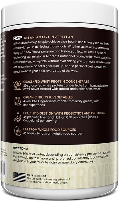 TrueFit Gut Healthy Protein Powder, Grass-Fed Whey Meal Replacement Shake with Prebiotics, Probiotics, & Organic Superfoods, Keto Friendly, Gluten Free