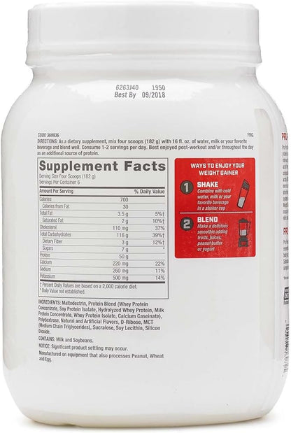 GNC Pro Performance Weight Gainer Protein Powder | Increase Muscle Mass | Banned Substance Tested | Vanilla Ice Cream | 6 Servings