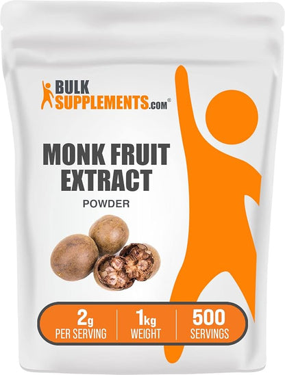 BulkSupplements.com Monk Fruit Extract Powder - Luo Han Guo - Pure Monk Fruit - Monk Fruit Powder - Monk Fruit Without Erythritol - 2g or Monk Fruit Extract per Serving (1 Kilogram - 2.2 lbs)