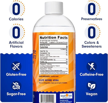 Electrolye Concentrate | Liquid Electrolytes Drink Mix w/Sodium, Potassium & Magnesium | Daily Hydration, Muscle Recovery, Immune Support, Rehydration | Keto, No Sugar (64 Servings)
